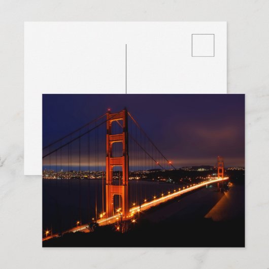 Golden Gate Bridge 's nachts | San Francisco, CA Briefkaart (Voorkant / Achterkant)