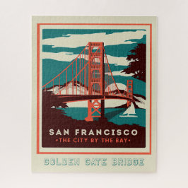 Golden Gate Bridge San Fran Vintage Poster Legpuzzel