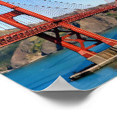 Golden Gate Bridge San Francisco Aquarel Poster (Hoek)