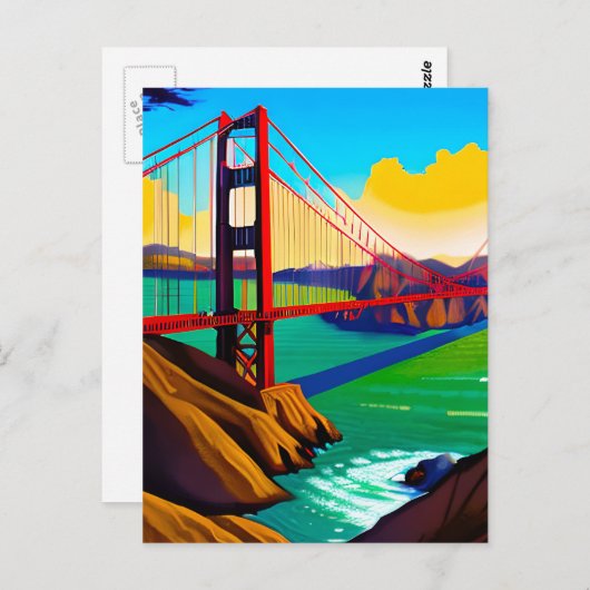 Golden Gate Bridge, San Francisco Briefkaart (Voorkant / Achterkant)