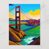 Golden Gate Bridge, San Francisco Briefkaart (Voorkant)