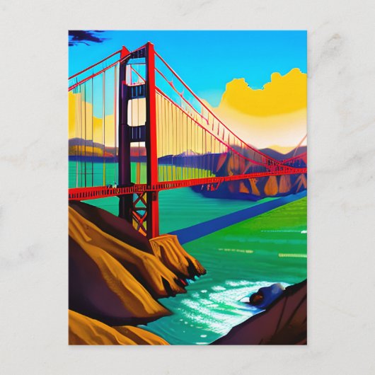 Golden Gate Bridge, San Francisco Briefkaart (Voorkant)