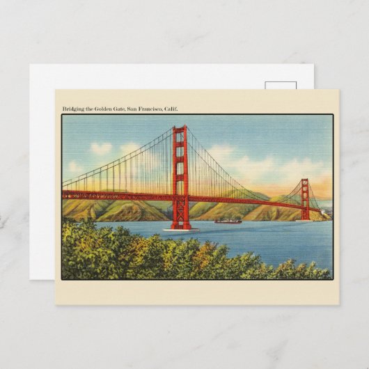 Golden Gate Bridge San Francisco Briefkaart (Voorkant / Achterkant)