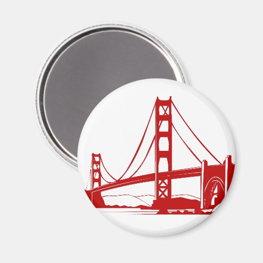 Golden Gate Bridge - San Francisco, CA Magneet (Voorkant / Achterkant)