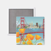 Golden Gate Bridge | San Francisco, CA Magneet (Voorkant / Achterkant)