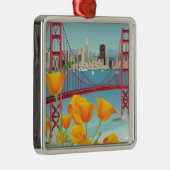 Golden Gate Bridge | San Francisco, CA Metalen Ornament (Rechts)