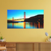 Golden Gate Bridge, San Francisco, CA op zonsonder Canvas Afdruk (Insitu (Woonkamer))