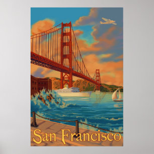 Golden Gate Bridge - San Francisco, CA-Poster Poster