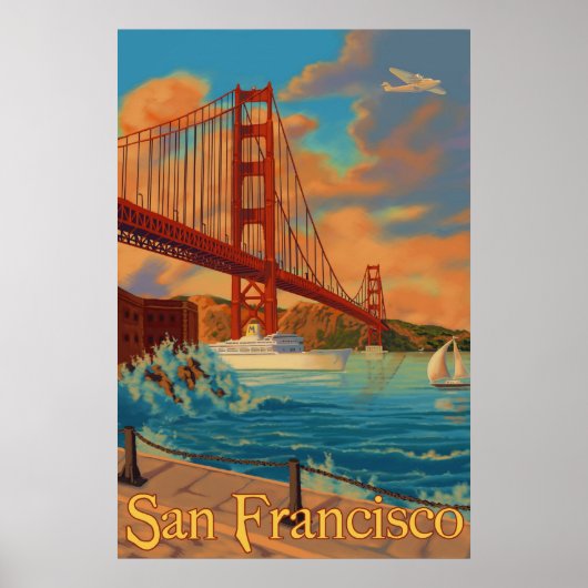 Golden Gate Bridge - San Francisco, CA-Poster Poster (Voorkant)