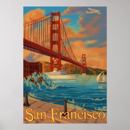 Golden Gate Bridge - San Francisco, CA-Poster Poster (Voorkant)