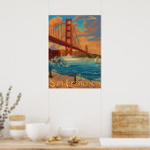 Golden Gate Bridge - San Francisco, CA-Poster Poster (Keuken)