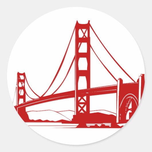 Golden Gate Bridge - San Francisco, CA Ronde Sticker (Voorkant)
