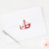Golden Gate Bridge - San Francisco, CA Ronde Sticker (Envelop)