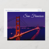 Golden Gate Bridge San Francisco California Briefkaart (Voorkant / Achterkant)