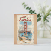 Golden Gate Bridge San Francisco California Briefkaart (Staand voorkant)