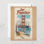 Golden Gate Bridge San Francisco California Briefkaart (Voorkant / Achterkant)