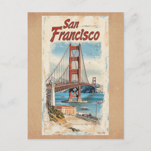 Golden Gate Bridge San Francisco California Briefkaart (Voorkant)