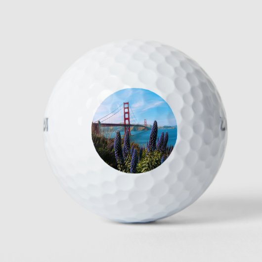 Golden Gate Bridge San Francisco California Foto Golfballen (Voorkant)