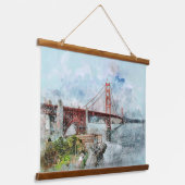 Golden Gate Bridge San Francisco California Hangend Wandkleed (Gebogen)