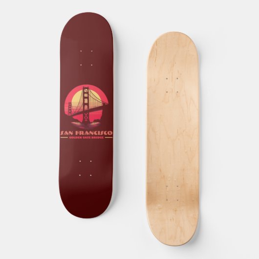 Golden Gate Bridge San Francisco California Persoonlijk Skateboard (Voorkant)