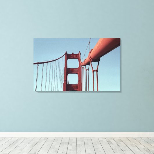 Golden Gate Bridge-San Francisco, California Photo Canvas Afdruk (Insitu (Houten vloer))