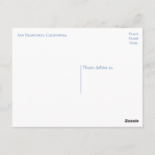 Golden Gate Bridge, San Francisco California, Vere Briefkaart (Achterkant)