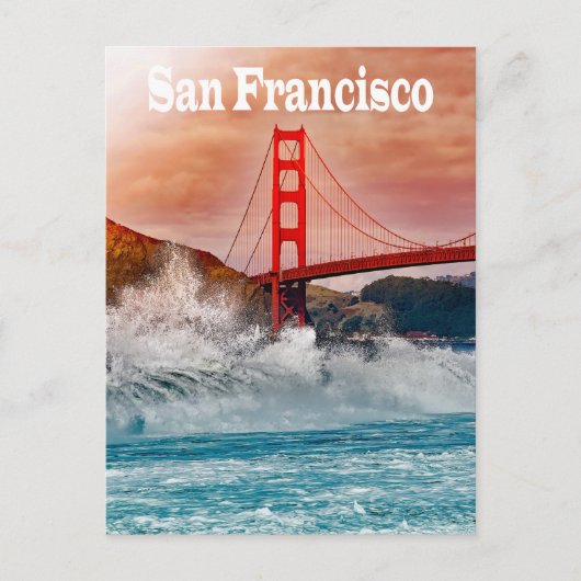 Golden Gate Bridge, San Francisco California, Vere Briefkaart (Voorkant)