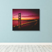 Golden Gate Bridge, San Francisco, Californië, 4 Canvas Afdruk (Insitu (Houten vloer))