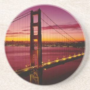 Golden Gate Bridge, San Francisco, Californië, 5 Zandsteen Onderzetter