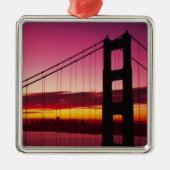 Golden Gate Bridge, San Francisco, Californië, 6 Metalen Ornament (Voorkant)