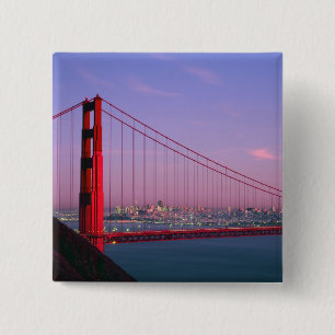 Golden Gate Bridge, San Francisco, Californië, 7 Vierkante Button 5,1 Cm