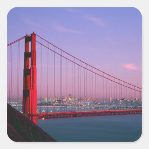 Golden Gate Bridge, San Francisco, Californië, 7 Vierkante Sticker