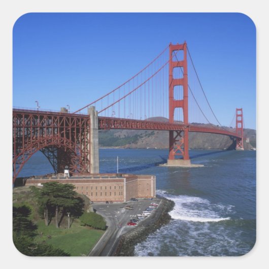 Golden Gate Bridge, San Francisco, Californië, 8 Vierkante Sticker (Voorkant)