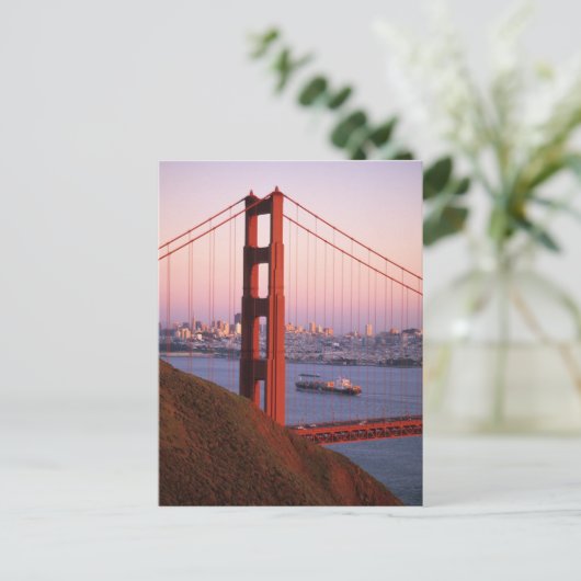 Golden Gate Bridge; San Francisco; Californië; Briefkaart (Staand voorkant)