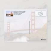 Golden Gate Bridge, San Francisco, Californië Briefkaart (Achterkant)