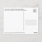 Golden Gate Bridge, San Francisco, Californië Briefkaart (Achterkant)