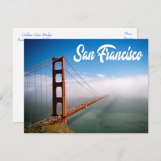 Golden Gate Bridge San Francisco, Californië CA Briefkaart (Voorkant / Achterkant)
