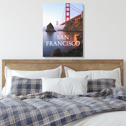 Golden Gate Bridge | San Francisco Californië Canvas Afdruk (Insitu (Slaapkamer))