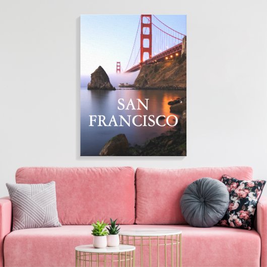 Golden Gate Bridge | San Francisco Californië Canvas Afdruk (Insitu (Woonkamer))