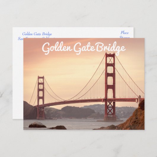 Golden Gate Bridge, San Francisco, Californië, Ver Briefkaart (Voorkant / Achterkant)