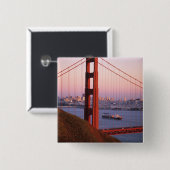 Golden Gate Bridge San Francisco Californië; Vierkante Button 5,1 Cm (Voorkant /achterkant)
