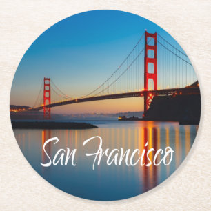 Golden Gate Bridge, San Francisco, Californië, VS Ronde Kartonnen Onderzetter