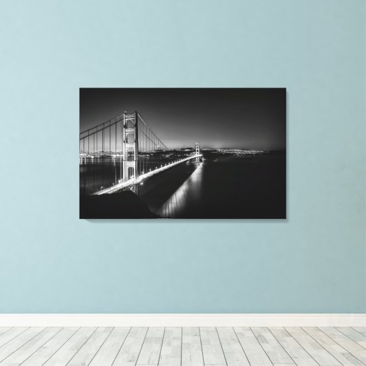 Golden Gate Bridge San Francisco Canvas Afdruk (Insitu (Houten vloer))