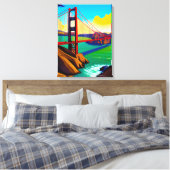 Golden Gate Bridge, San Francisco Canvas Afdruk (Insitu (Slaapkamer))