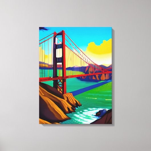 Golden Gate Bridge, San Francisco Canvas Afdruk (Voorkant)