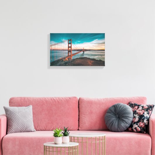 Golden Gate Bridge San Francisco Canvas Afdruk (Insitu (Woonkamer))