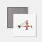 Golden Gate Bridge San Francisco Destination Magneet (Voorkant / Achterkant)