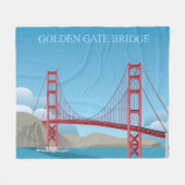 Golden Gate Bridge | San Francisco Fleece Deken (Voorkant (Horizontaal))