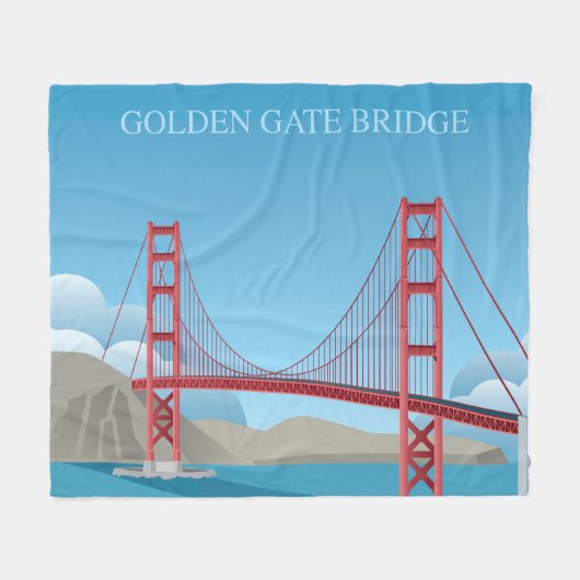 Golden Gate Bridge | San Francisco Fleece Deken (Voorkant (Horizontaal))