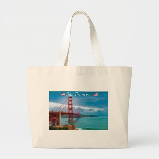 Golden Gate Bridge San Francisco Grote Tote Bag (Voorkant)